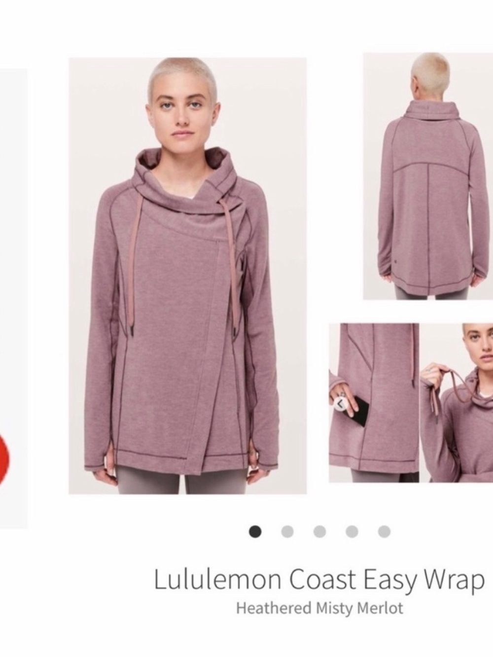 lululemon athletica Wrap Cowl Pullover in Misty Merlot